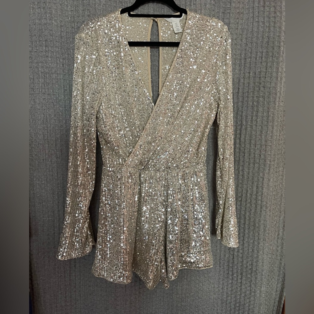 Shimmery medium gold romper